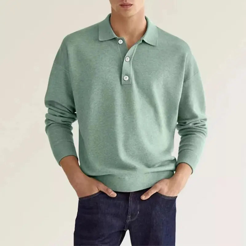 Leo | Langärmliges Herren-Poloshirt mit Polokragen