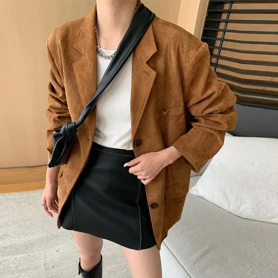Krohn-e | Retro Braune Damenjacke
