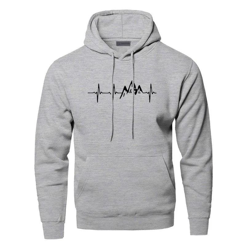 Krohn-e | Hoodie mit Puls-motiv Baumwolle und Polyester Trendy und Komfortabel