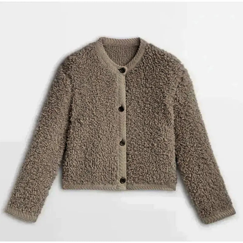 Sophie Damen Teddy-Strickjacke – kuschelig weich