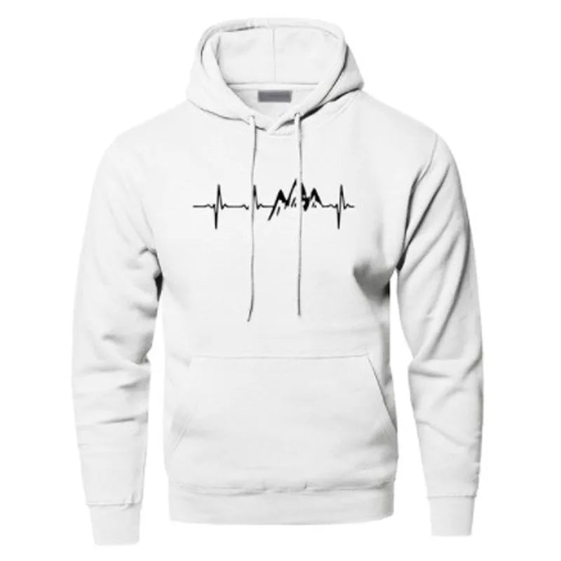 Krohn-e | Hoodie mit Puls-motiv Baumwolle und Polyester Trendy und Komfortabel