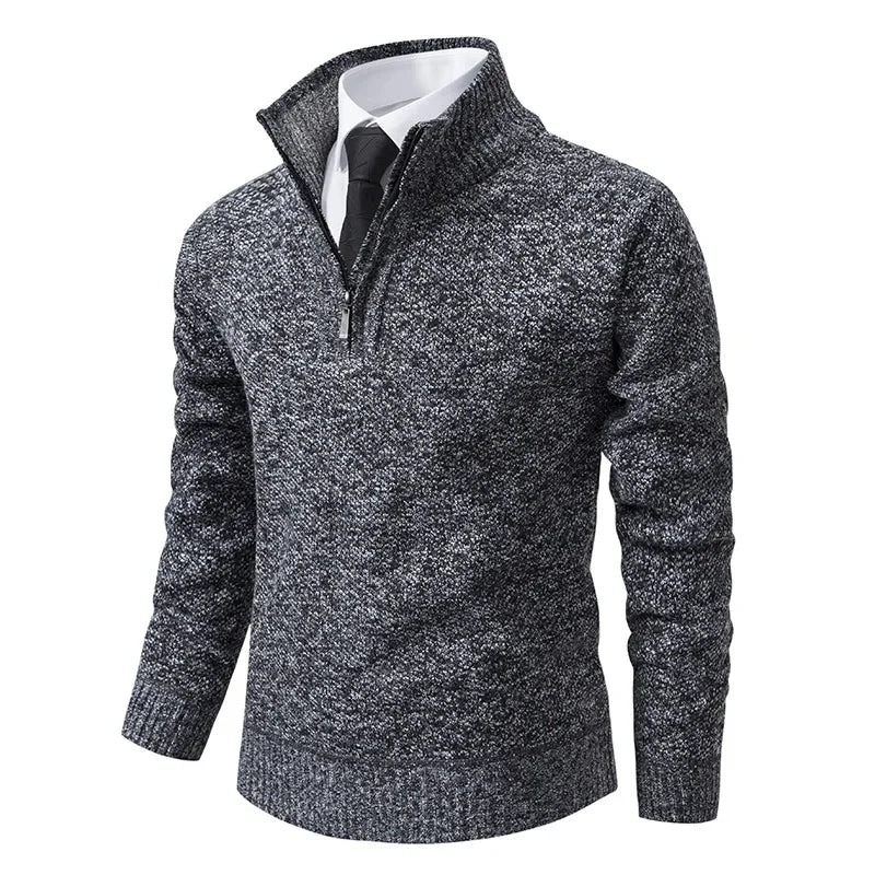 Laurent™ Pullover:  Halbzip-Modell mit Kunstfellfutter
