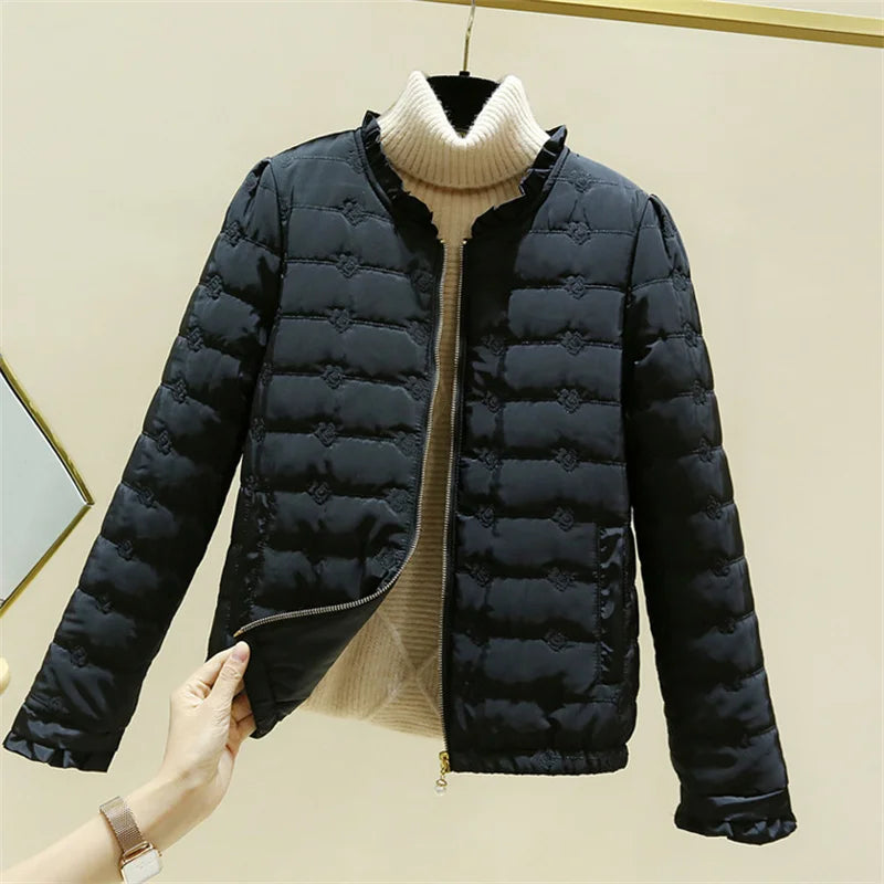 Krohn-e | Lässige Leichte Rüschensaumjacke