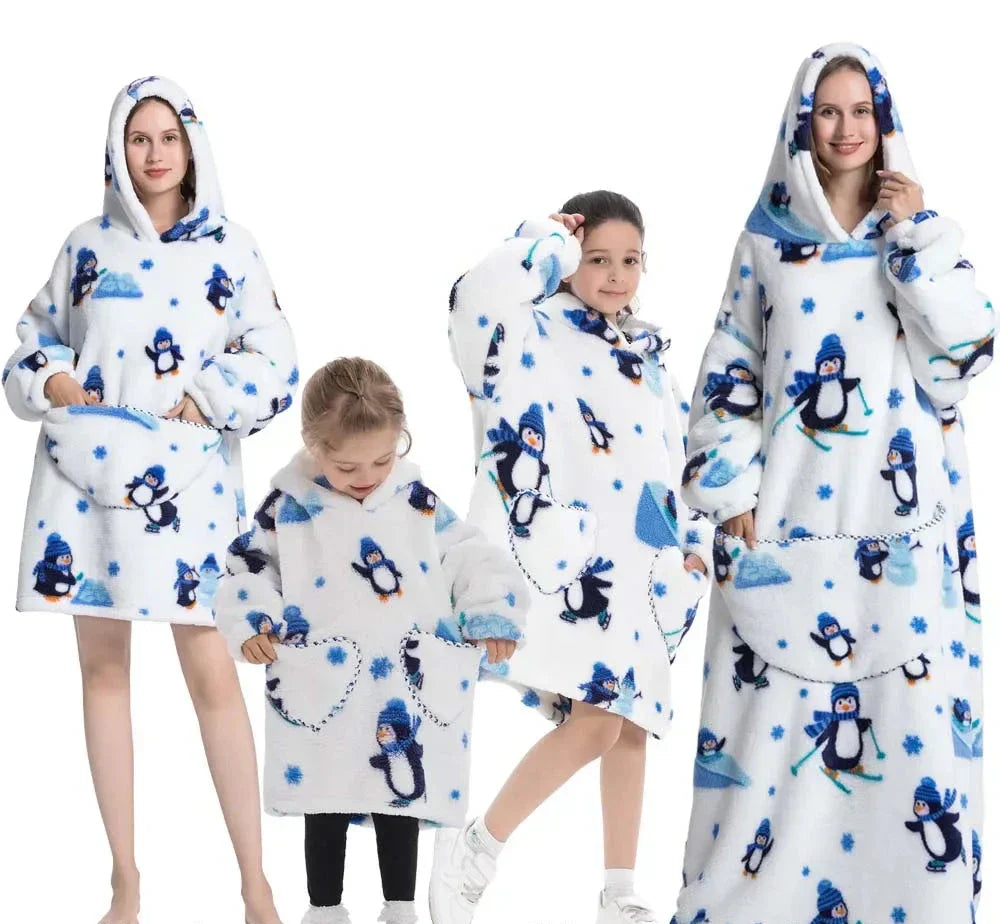 Riesiger Fleece Kapuzenpullover Decke von Fudus