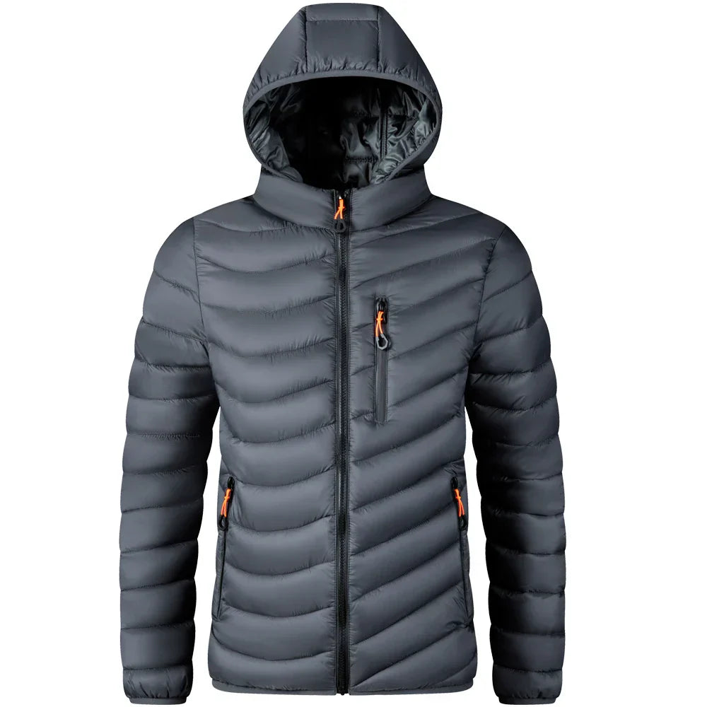 Krohn-e | Leichtgewichtige Pufferjacke mit Kapuze Polyester Warm und Praktisch