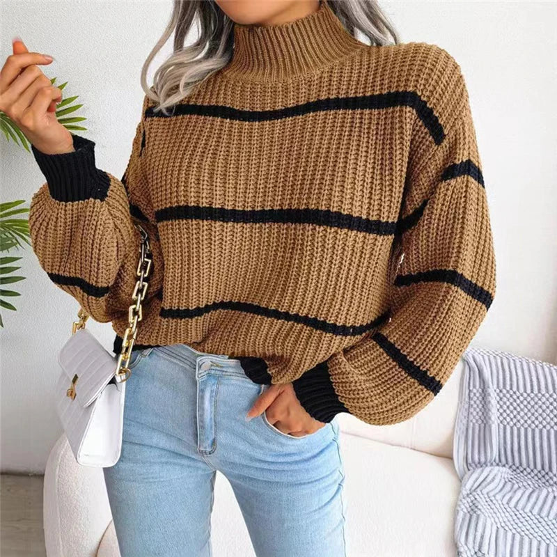Krohn-e | Moderner Couture Rollkragenpullover mit Feinstrick