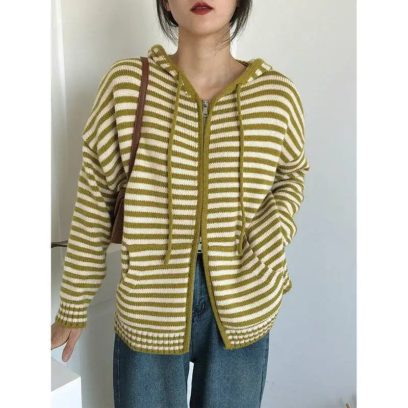 Krohn-e | Gestreifter Kapuzenpullover Pullover