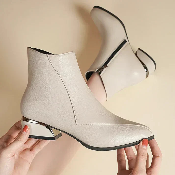 Krohn-e | Stiefeletten mit Reißverschluss Trendiger Blockabsatz