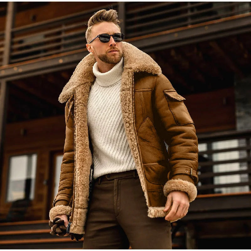Krohn-e | Kragen Daunen Pelzkragen Jacke Für Männer