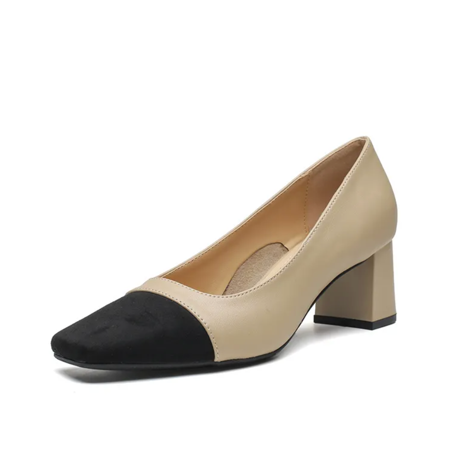 Beige Damenschuhe im Old-Money-Stil