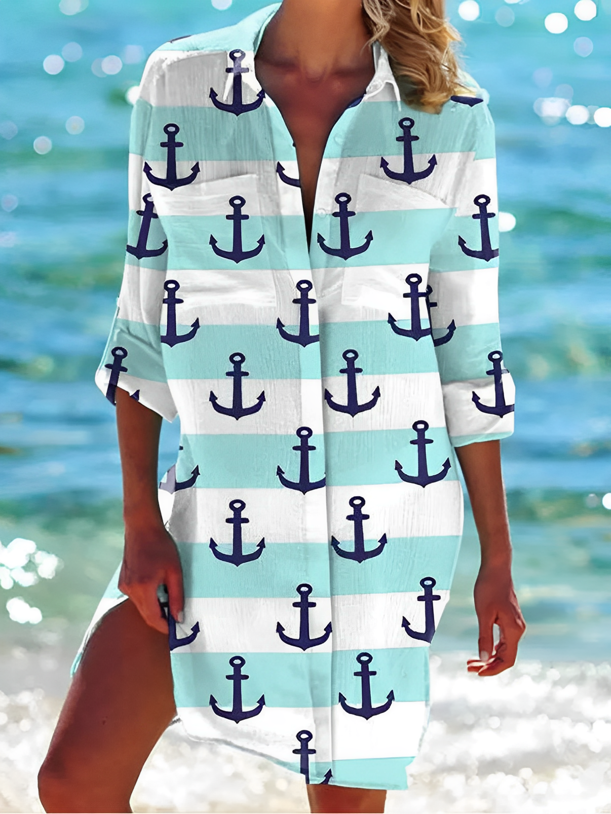 NovaFlex Button-Down Blouse