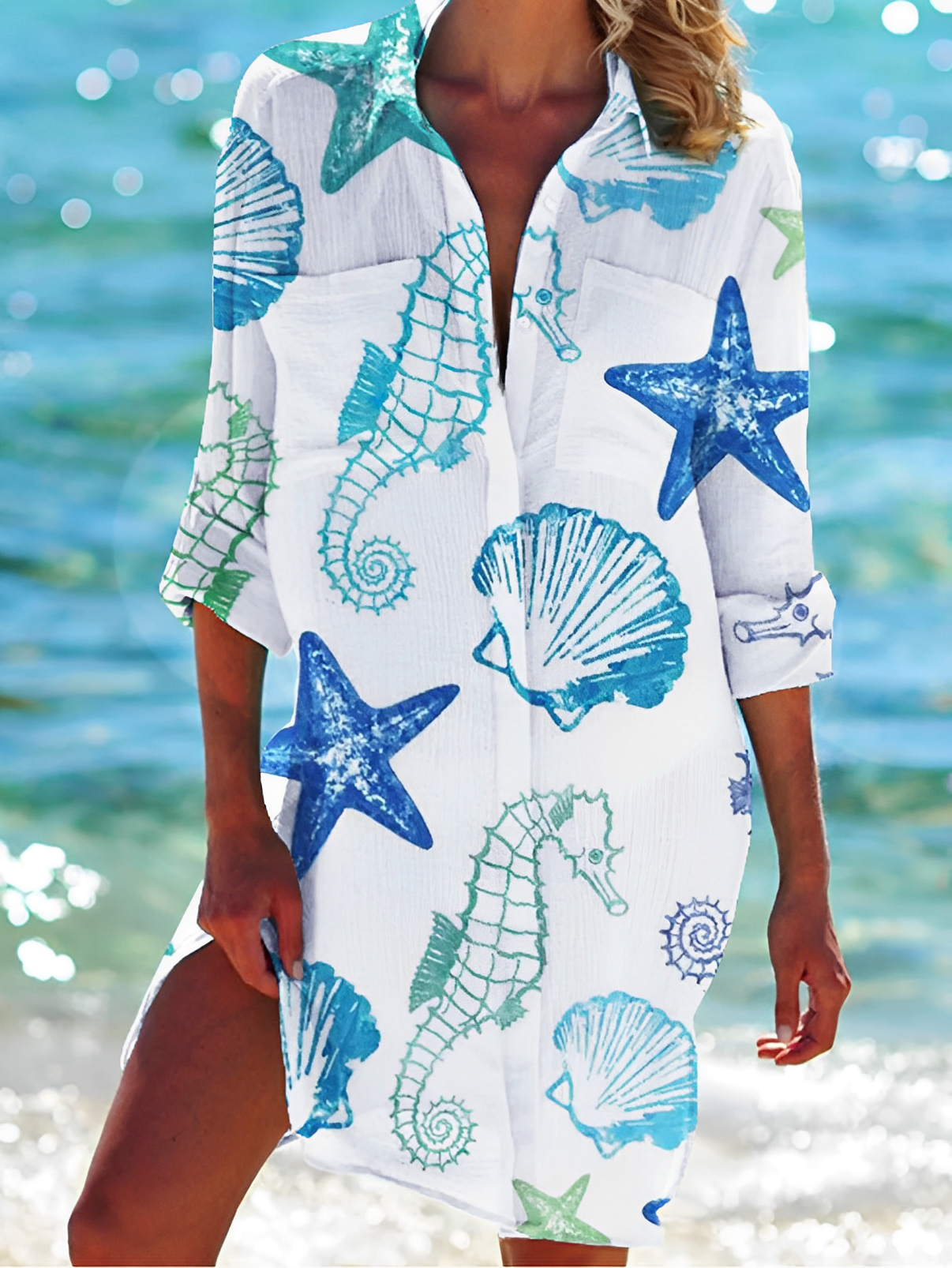 NovaFlex Button-Down Blouse