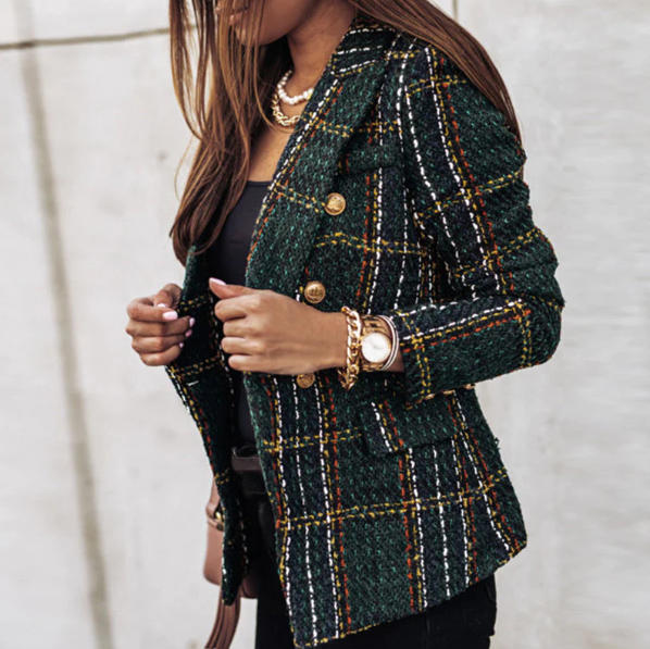 Krohn-e | Eleganter Karierter Blazer