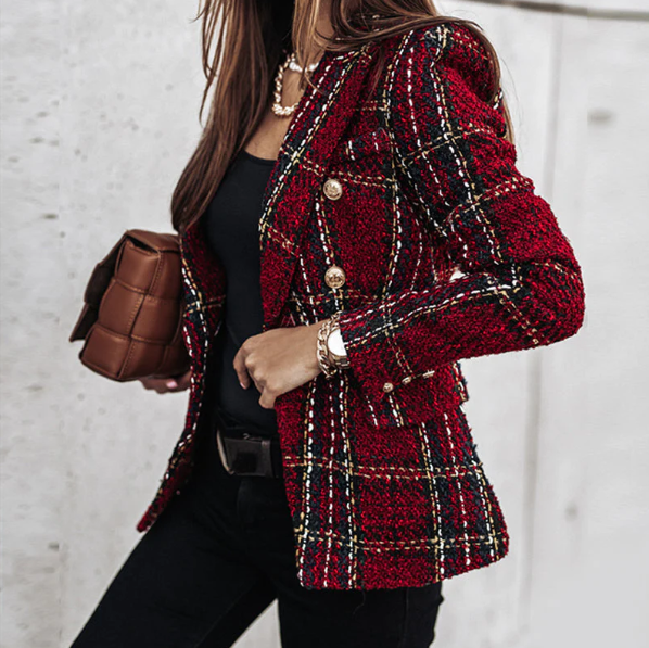 Krohn-e | Eleganter Karierter Blazer