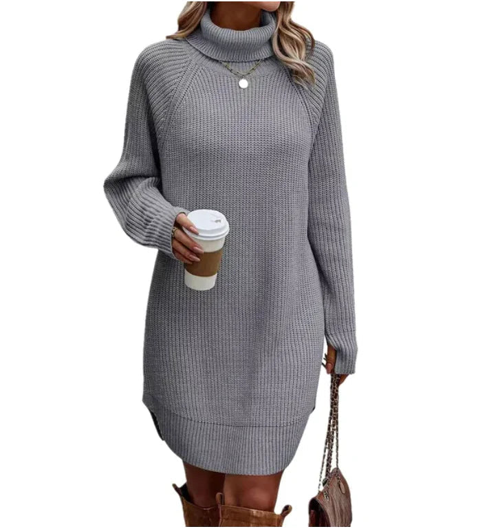 Krohn-e | Gestricktes Damen Sweatkleid mit Kragen