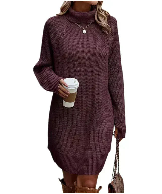 Krohn-e | Gestricktes Damen Sweatkleid mit Kragen