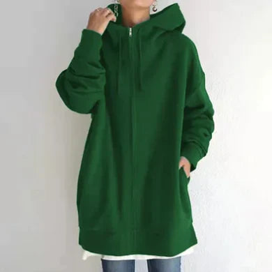 Krohn-e | Damen Winter Zip Kapuzenpullover