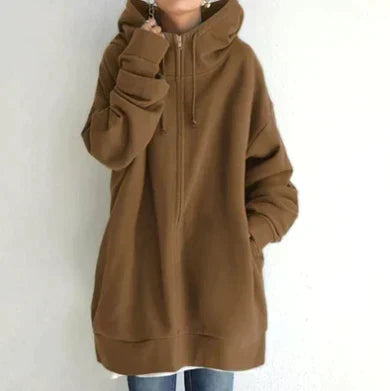 Krohn-e | Damen Winter Zip Kapuzenpullover