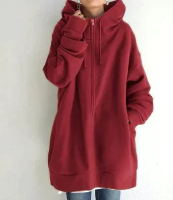 Krohn-e | Damen Winter Zip Kapuzenpullover