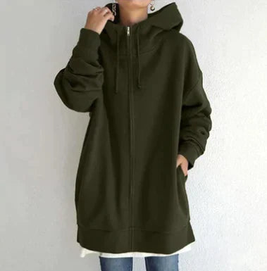 Krohn-e | Damen Winter Zip Kapuzenpullover