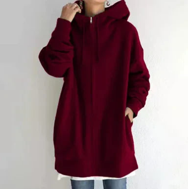 Krohn-e | Damen Winter Zip Kapuzenpullover