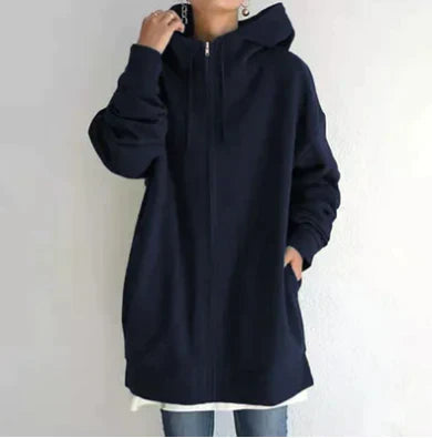 Krohn-e | Damen Winter Zip Kapuzenpullover