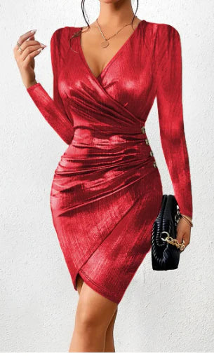 Elegantes, farbiges Plisseekleid von Quenby