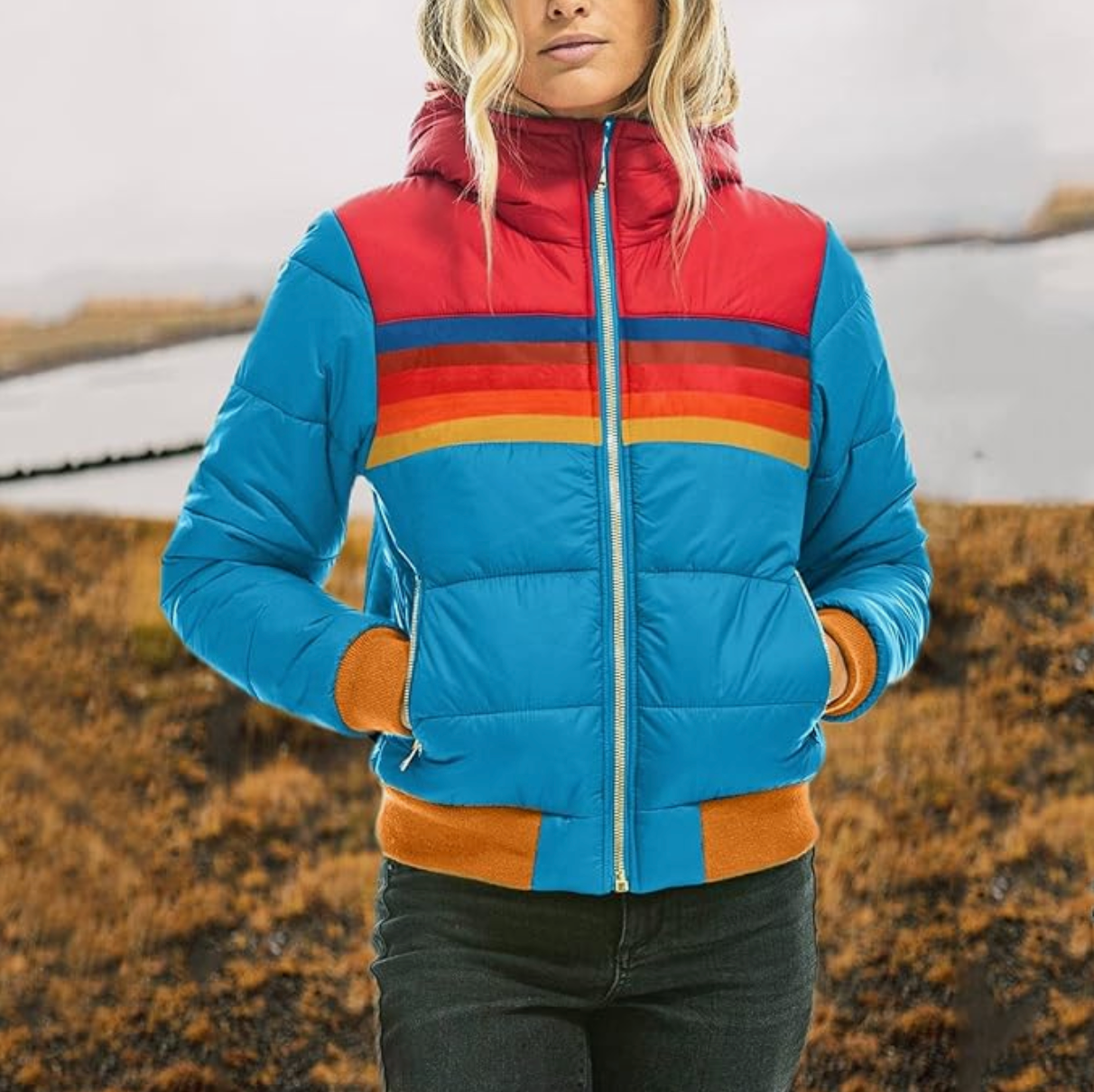 Kunstpelz Jacke im Vintage-Stil, Modell Lucie™