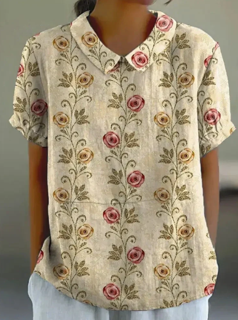 Fudus: Edle Damenbluse mit Blumenmuster