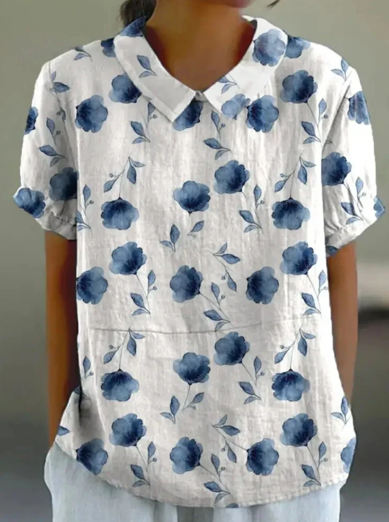 Fudus: Edle Damenbluse mit Blumenmuster