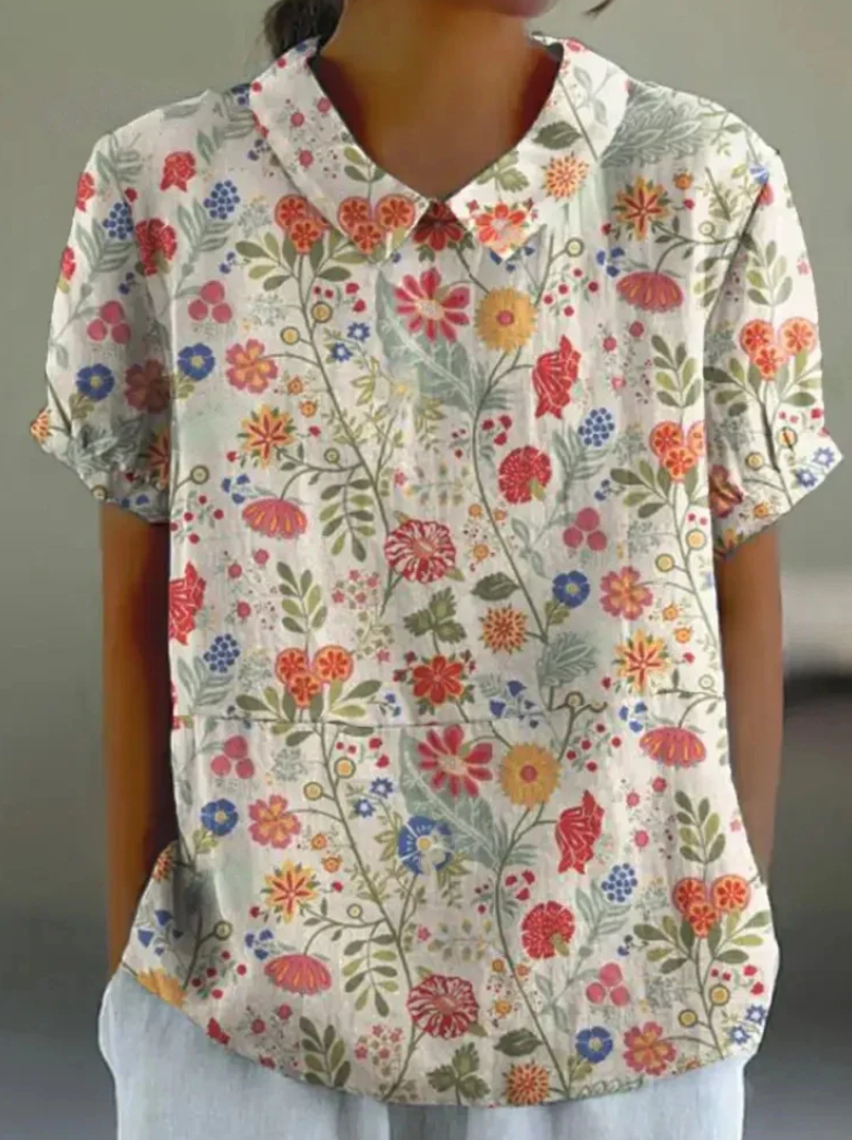 Fudus: Edle Damenbluse mit Blumenmuster