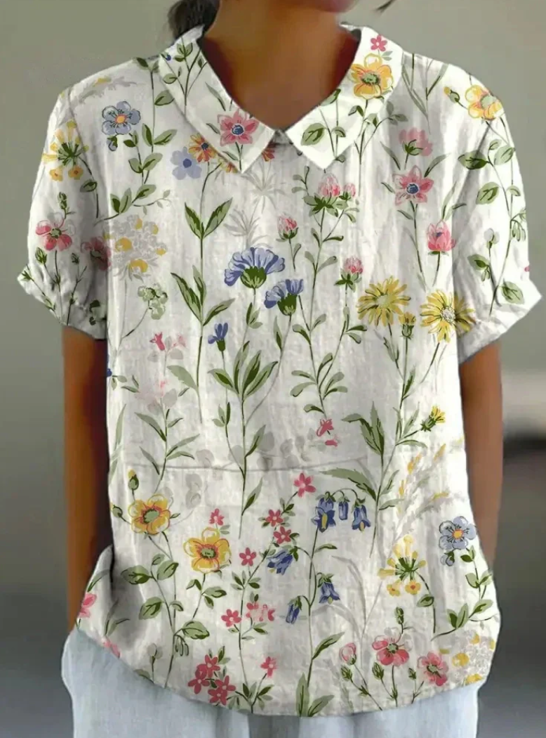 Fudus: Edle Damenbluse mit Blumenmuster