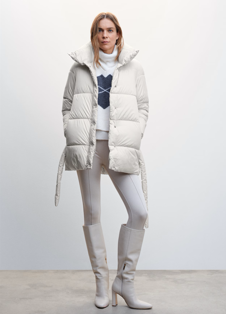 Krohn-e | Pufferjacke Damen Reguläre Passform Warmer Schutz Essentielle Eleganz