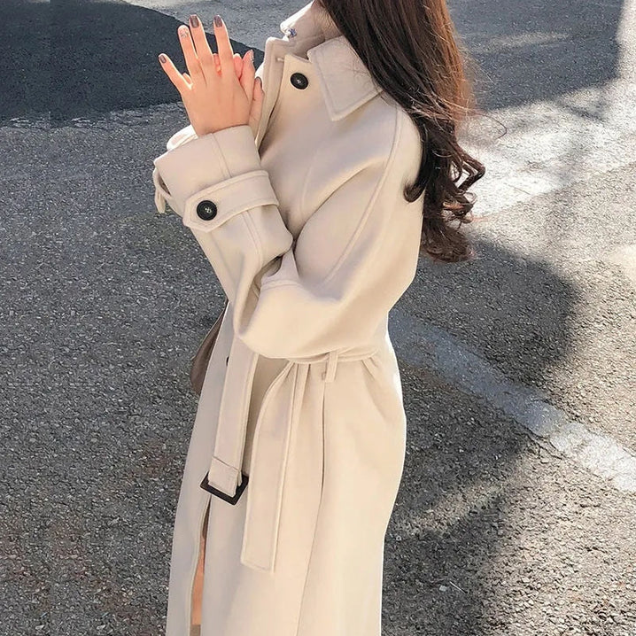 Krohn-e | Eleganter Wintermantel für Damen, Lang und Warm
