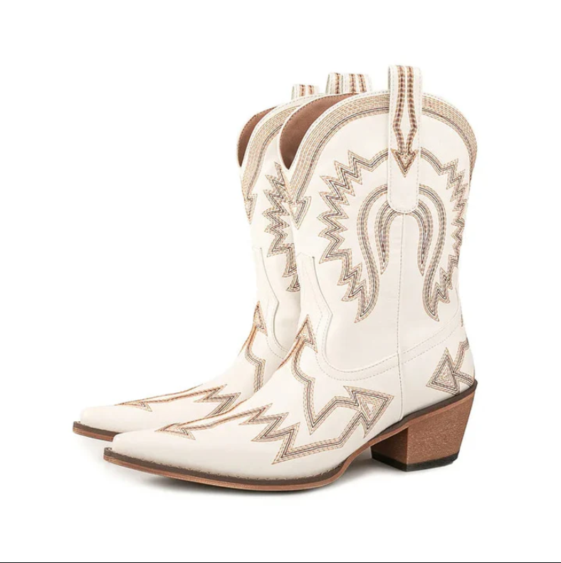 Krohn-e | Klassische Western-Cowboystiefel Aus Leder für Damen