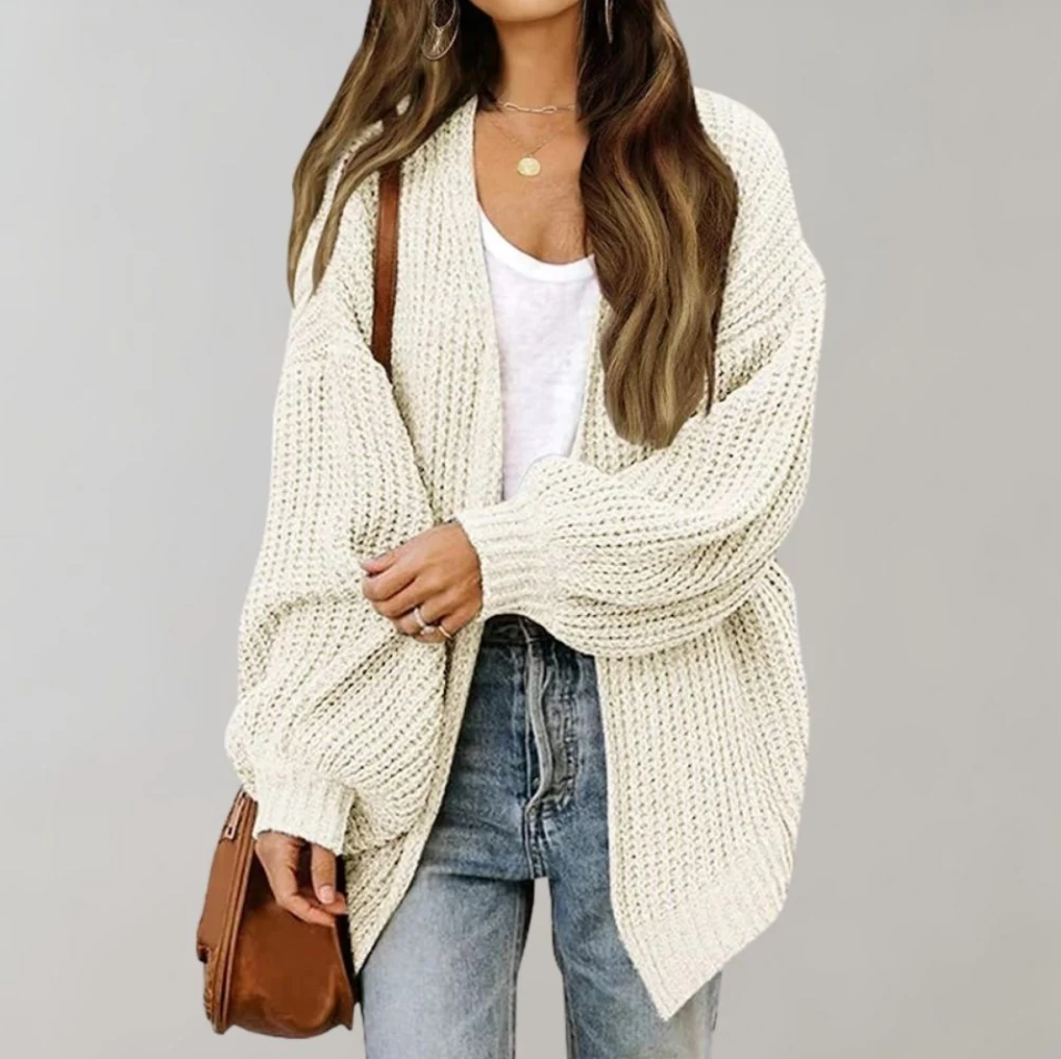 Krohn-e | Lässig Gestrickte Damen-Strickjacke