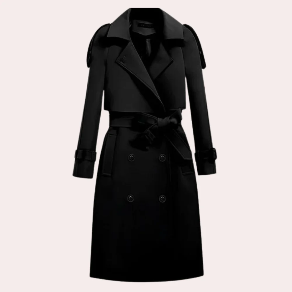 Krohn-e | Eleganter Langer Trenchcoat für Damen