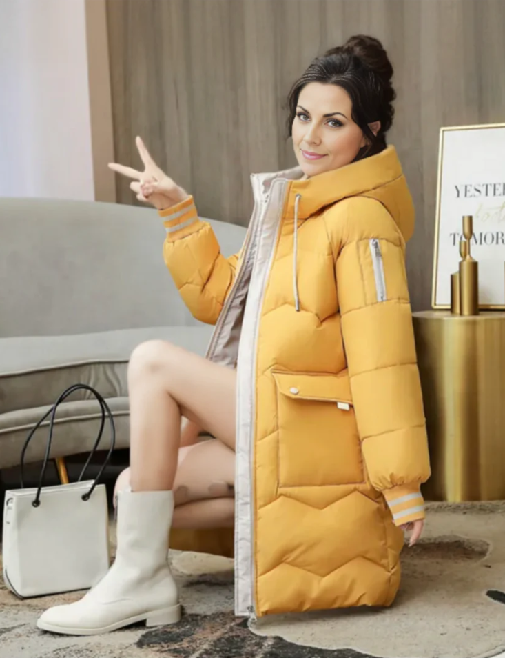 Krohn-e | Kuschelige, Wintergefütterte Parka-Damenjacke