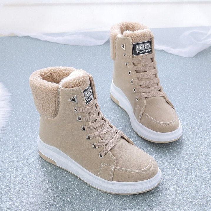 Krohn-e | Fell gefüttert Schnürstiefel Winterstiefel Stiefeletten