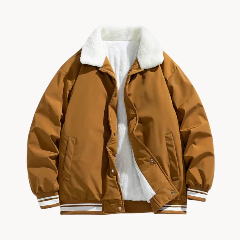 Krohn-e | Warme Winterjacke für Herren mit Sherpa-Kragen