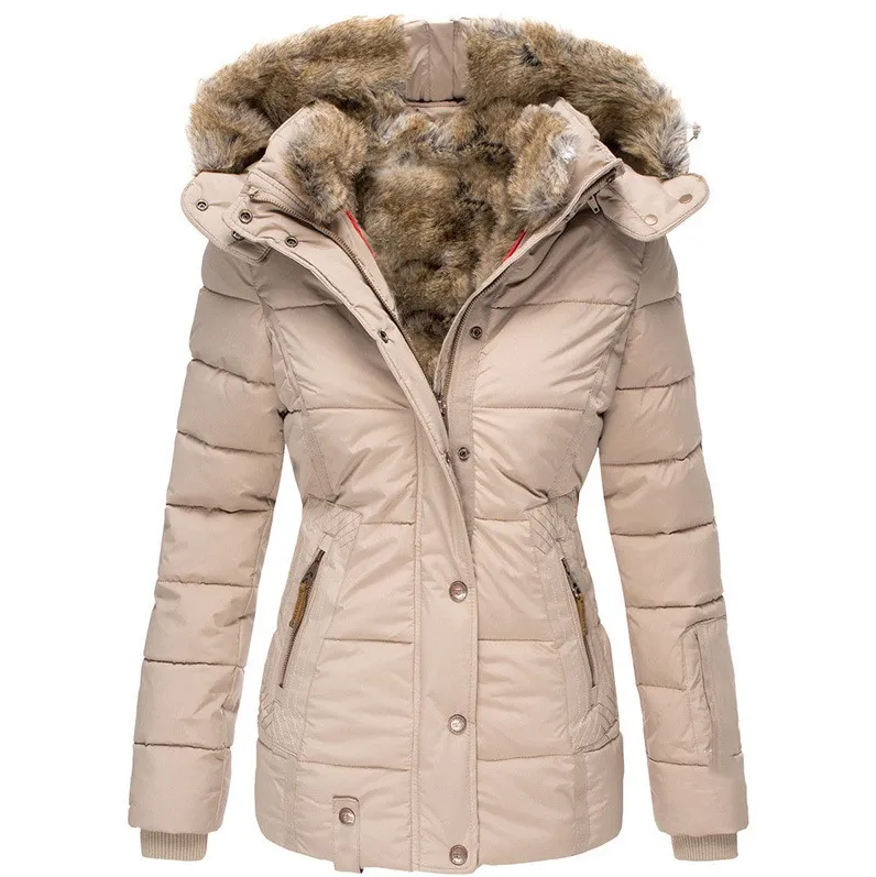 Krohn-e | Damen-Wintermantel mit Fellkapuze