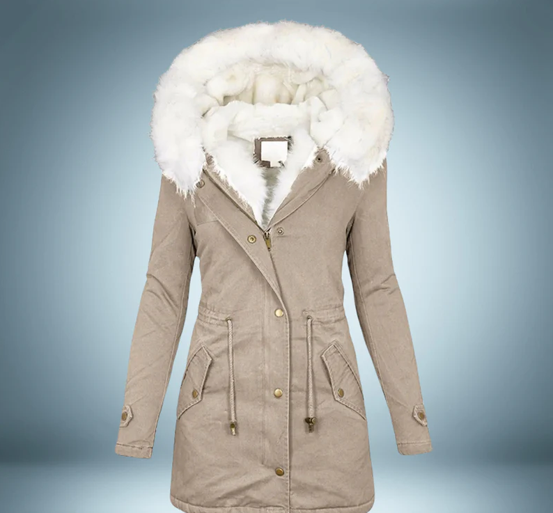 Krohn-e | Parka mit Pelzkragen In Schwarz