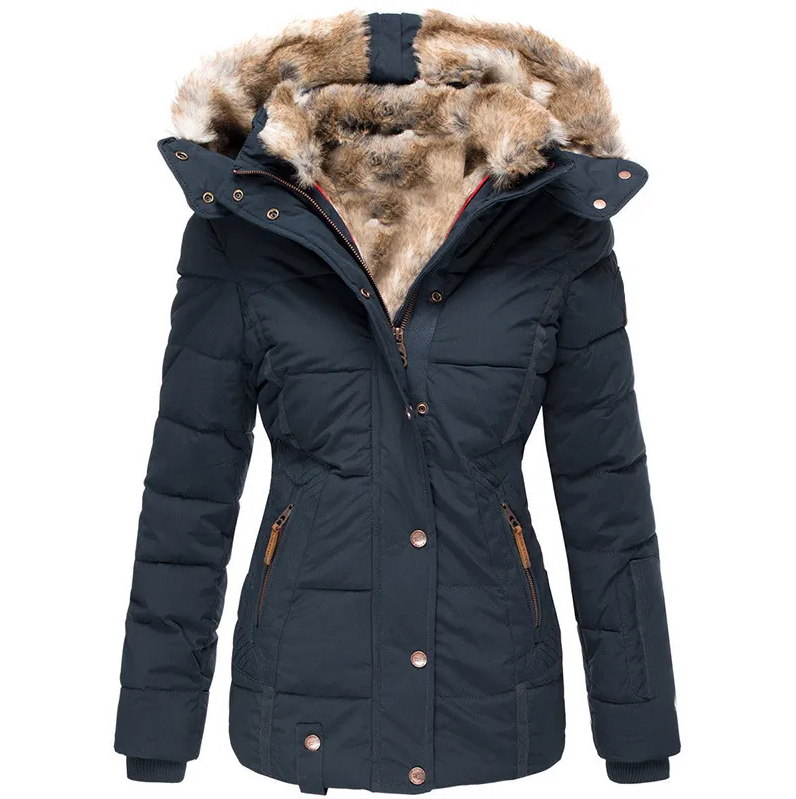 Krohn-e | Damen-Wintermantel mit Fellkapuze