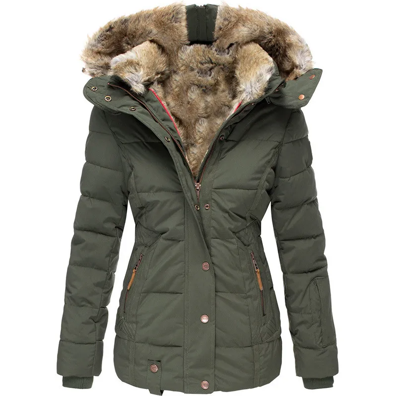 Krohn-e | Damen-Wintermantel mit Fellkapuze