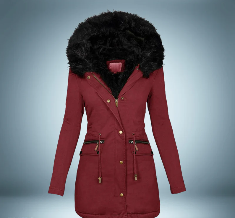 Krohn-e | Parka mit Pelzkragen In Schwarz