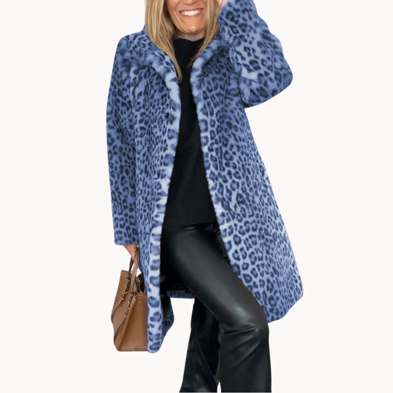 Krohn-e | Klassieke Dames Winterjas Met Luipaardprint