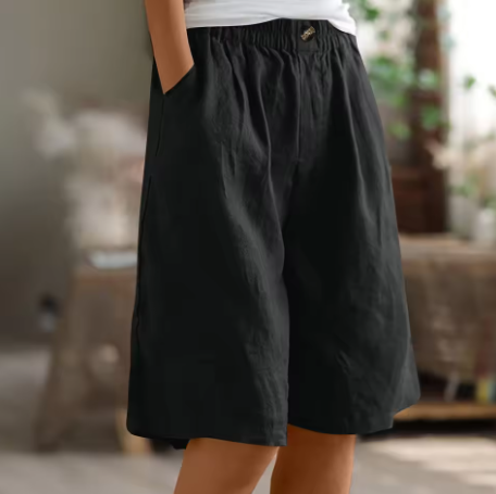 KROHN-E Damen Shorts Entspannte Passform Verstellbarer Bund