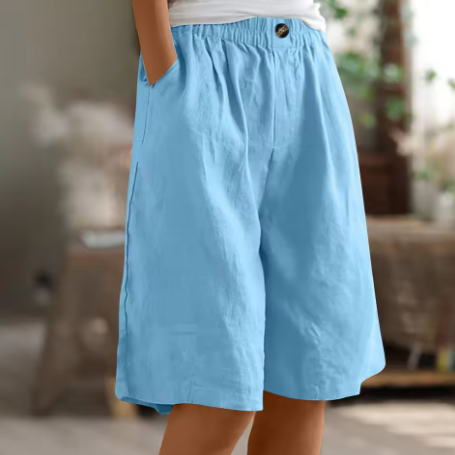 KROHN-E Damen Shorts Entspannte Passform Verstellbarer Bund
