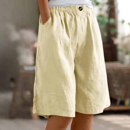 KROHN-E Damen Shorts Entspannte Passform Verstellbarer Bund