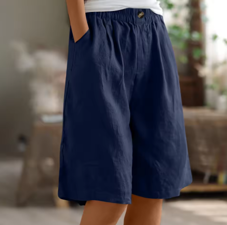 KROHN-E Damen Shorts Entspannte Passform Verstellbarer Bund
